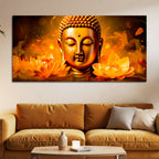 Buddha Canvas Wall Painting for Calm & Positive Home Energy