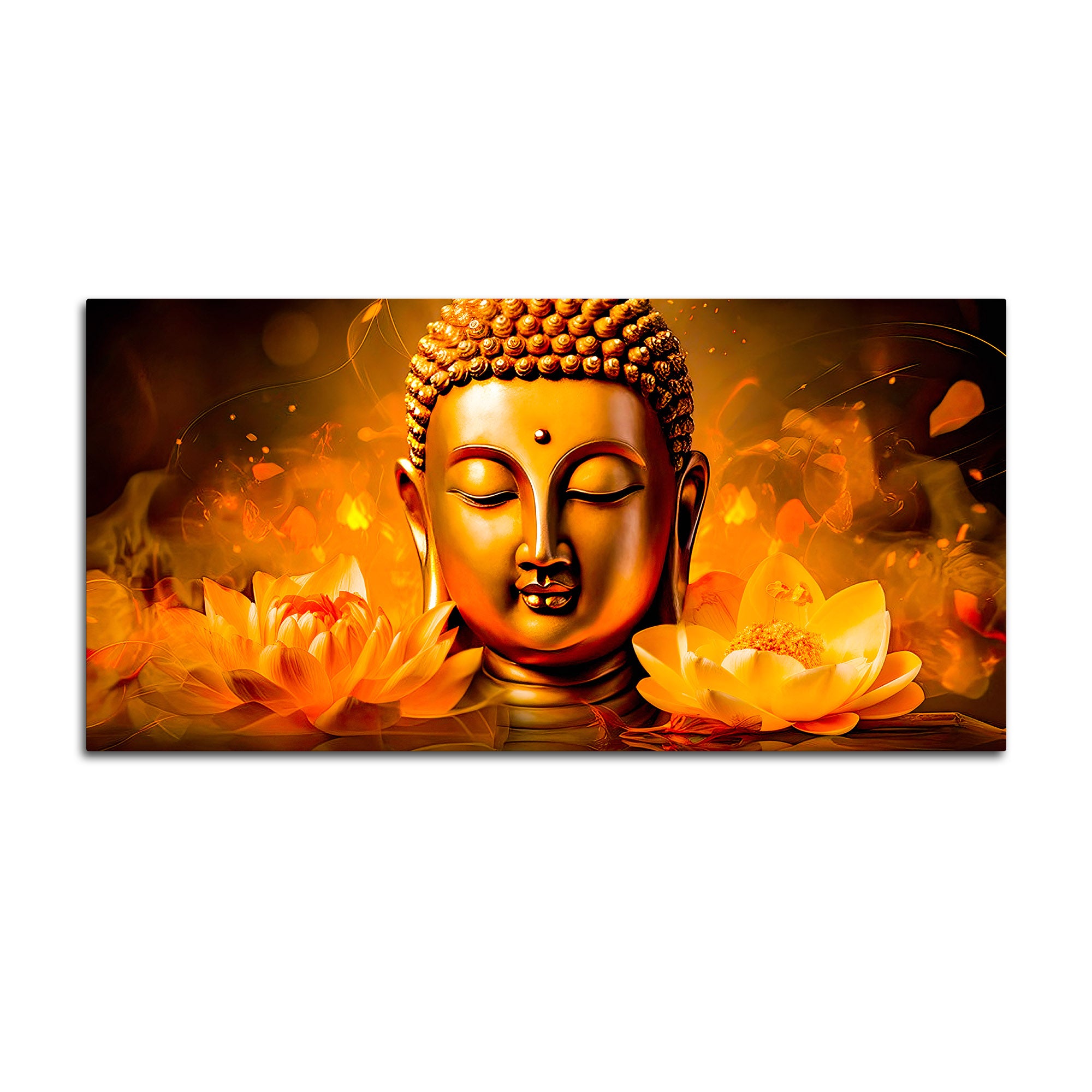 Buddha Canvas Wall Painting for Calm & Positive Home Energy