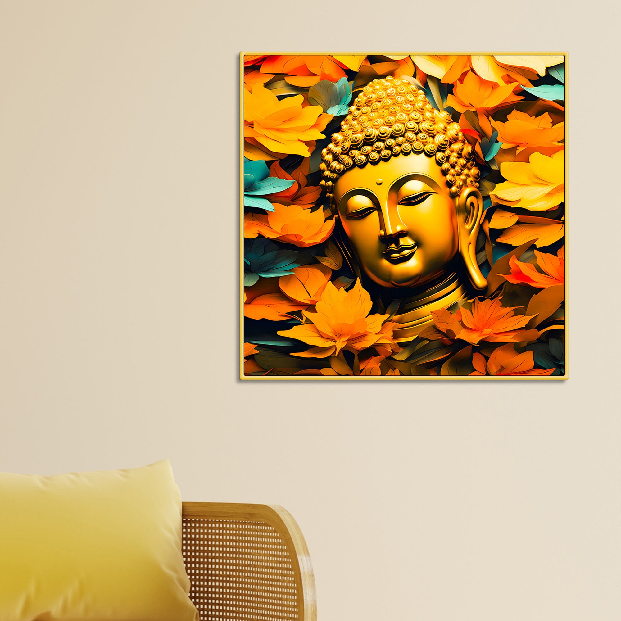 Buddha Canvas Wall Painting for Peaceful Home Decor
