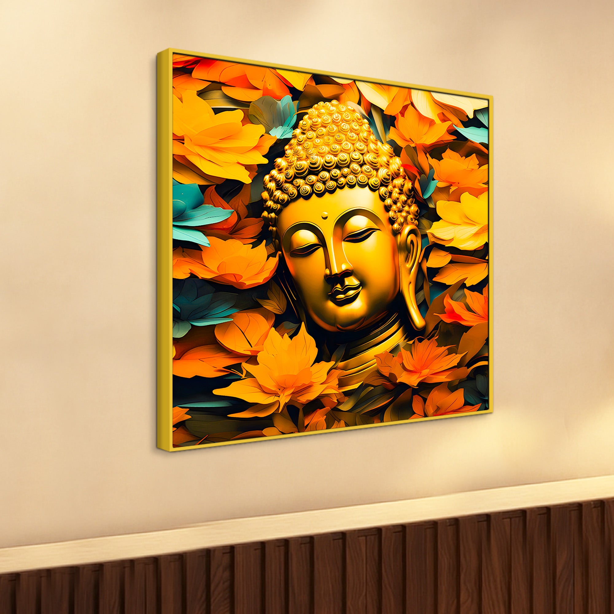 Buddha Canvas Wall Painting for Peaceful Home Decor