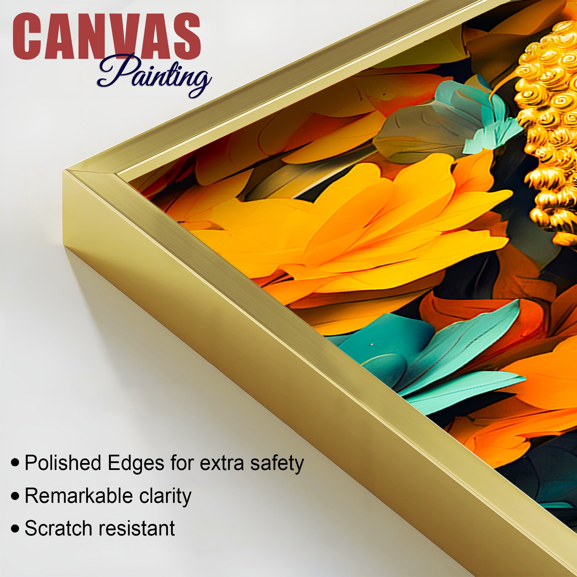 Buddha Canvas Wall Painting for Peaceful Home Decor