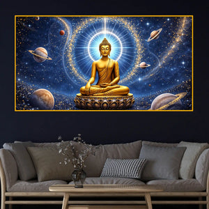 Buddha Cosmic Energy Crystal Glass Painting for Premium Wall Décor