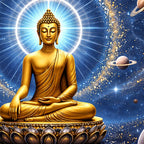 Buddha Cosmic Energy Crystal Glass Painting for Premium Wall Décor