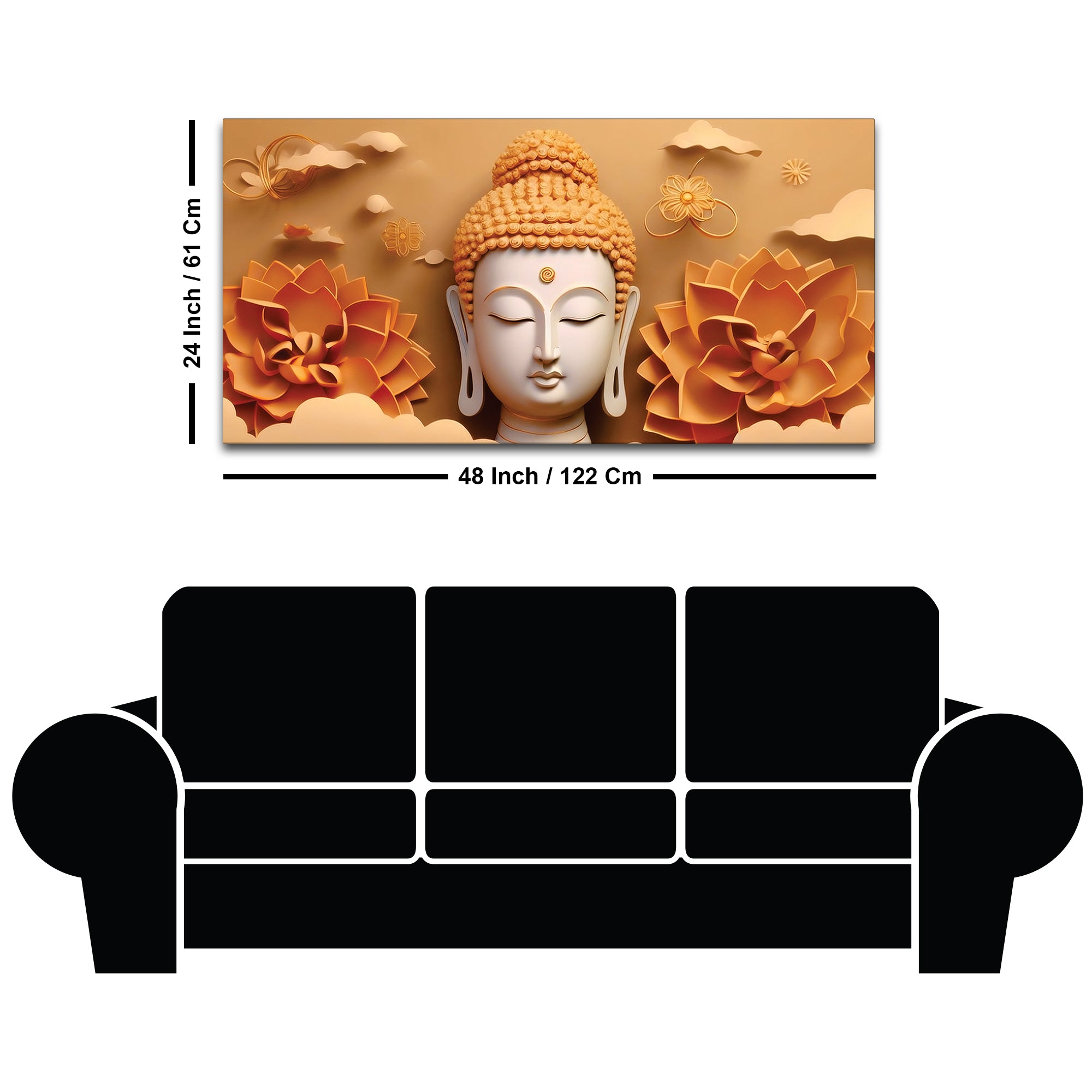 Buddha Elegant Calm Painting for Decor