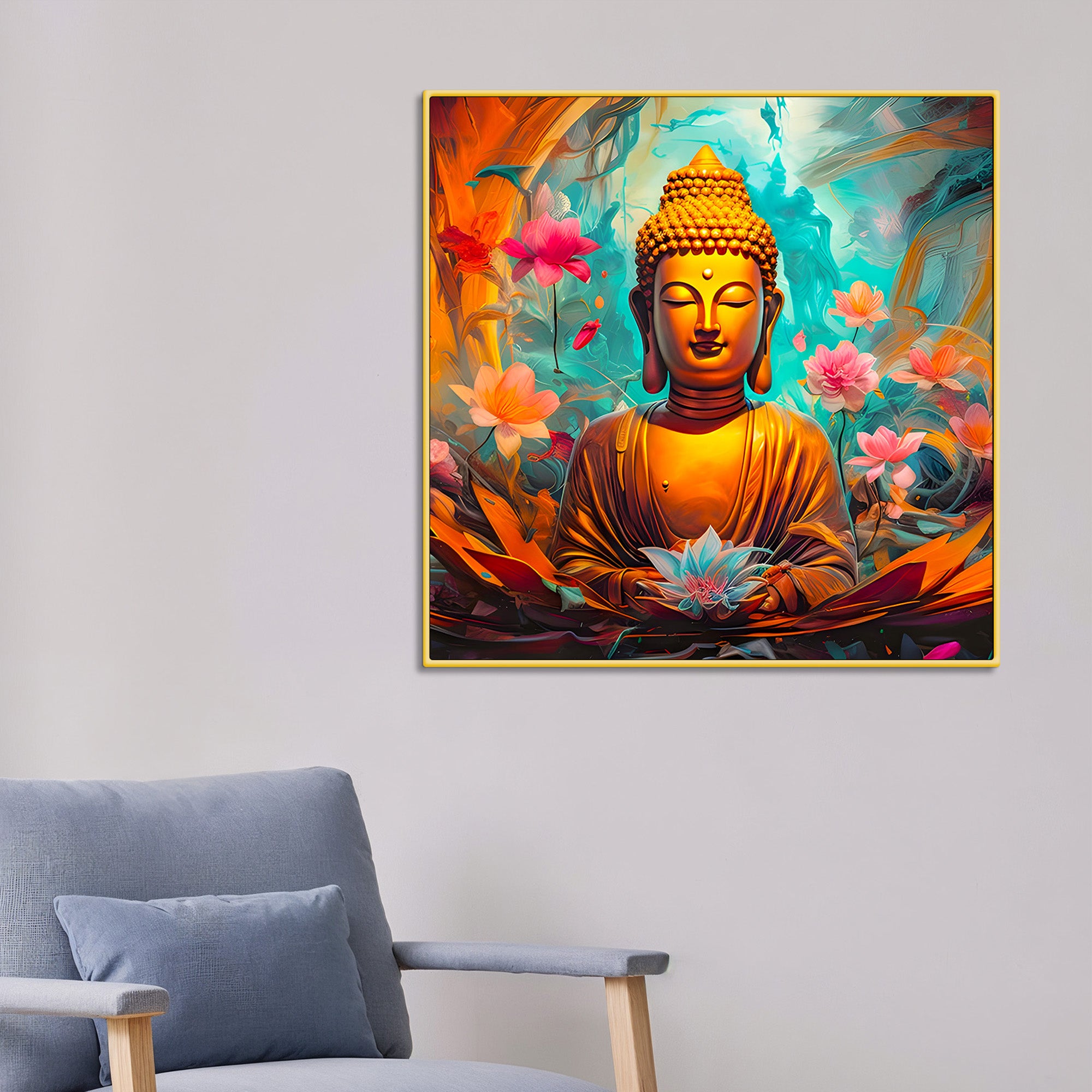 buddha-elegant-spiritual-wall-painting