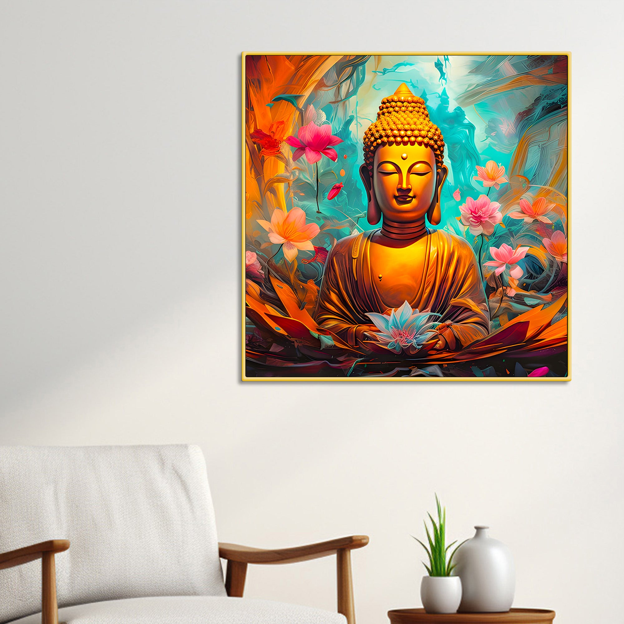 Buddha Elegant Spiritual Wall Painting