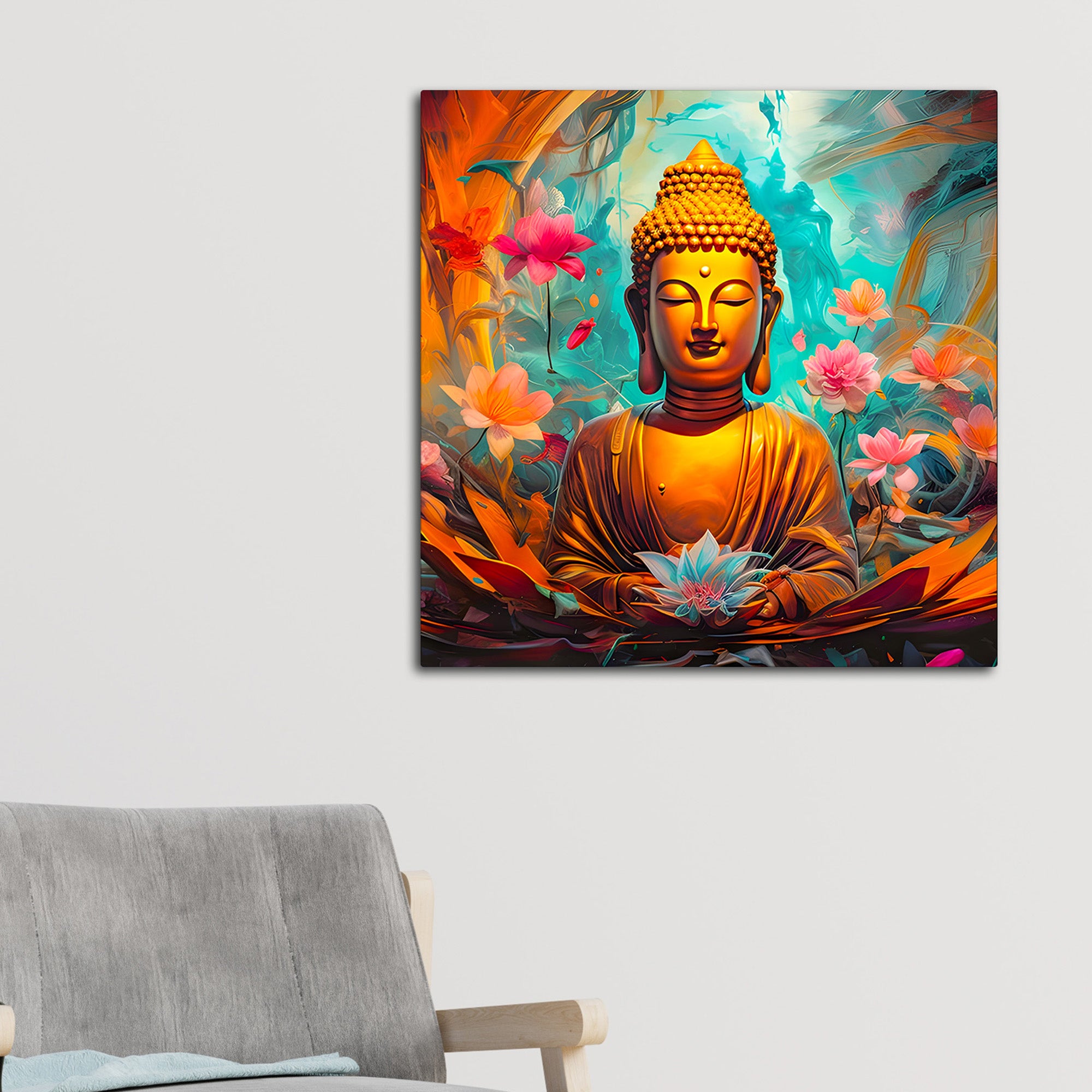 Buddha Elegant Spiritual Wall Painting