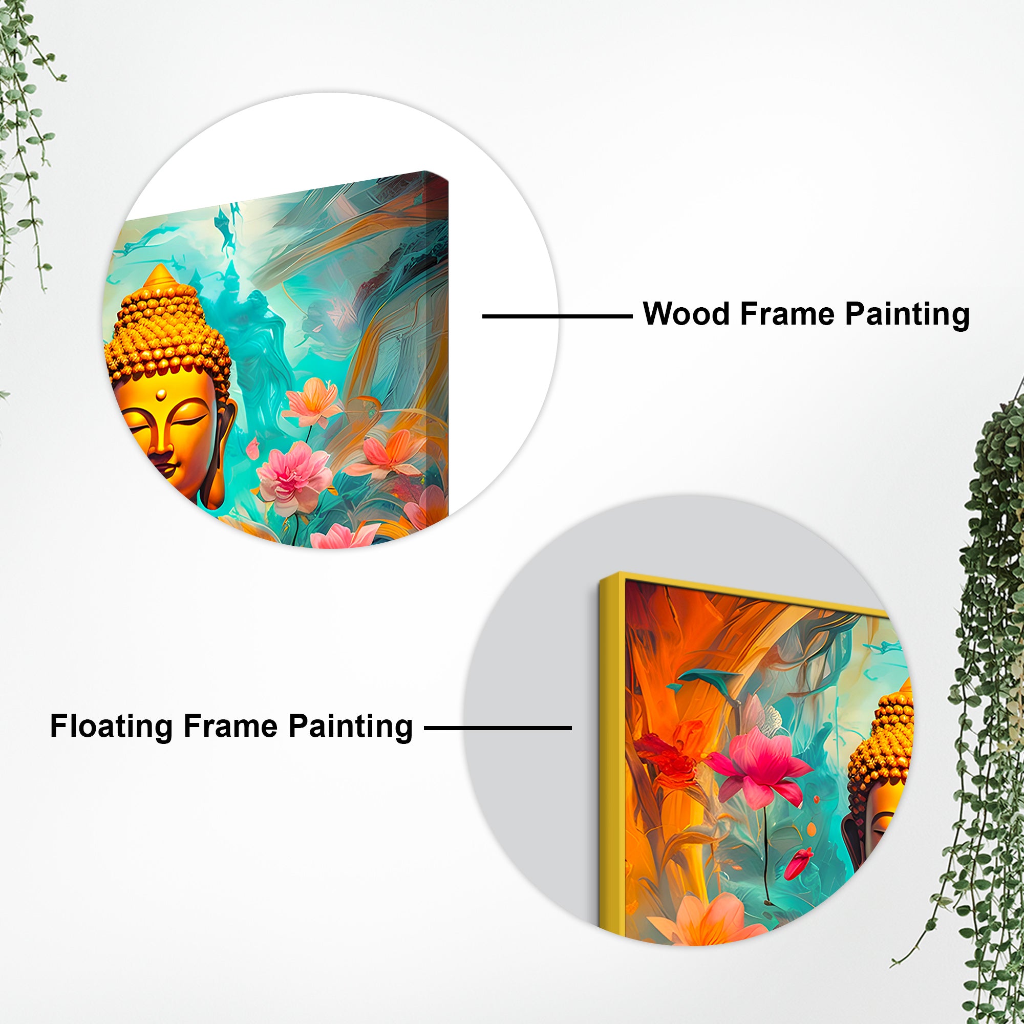 Buddha Elegant Spiritual Wall Painting