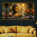 Buddha Enlightenment Art Crystal Glass Painting for Elegant Home Decor