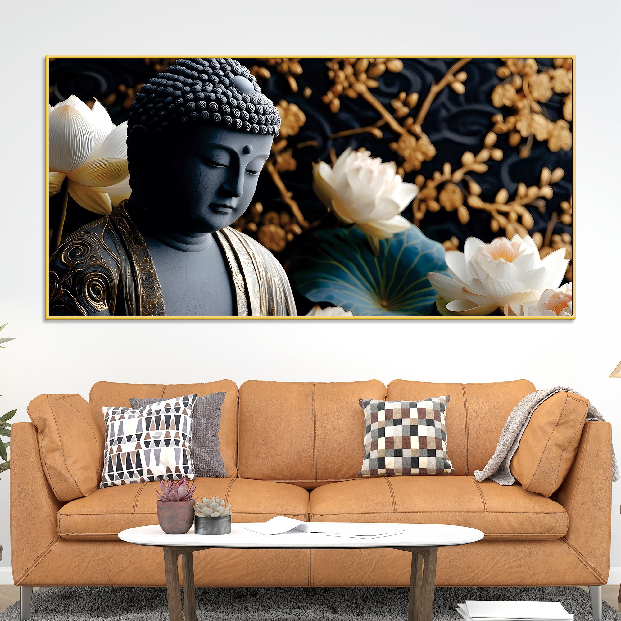  buddha-face-painting-for-wall-decoration