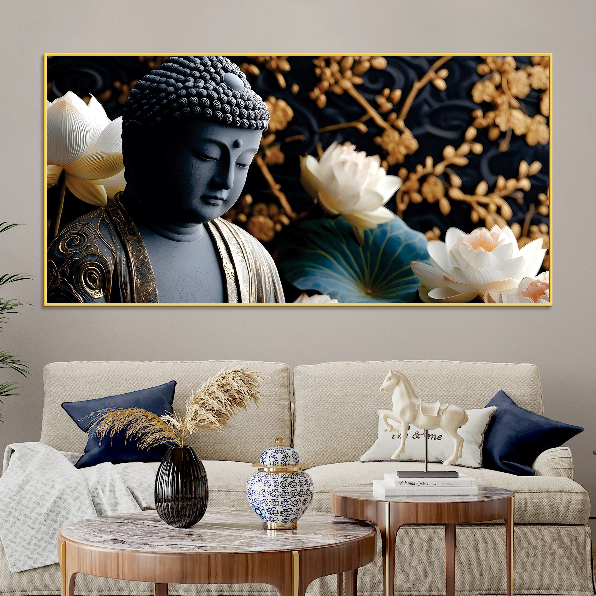 Buddha Face Painting for Wall Decoration