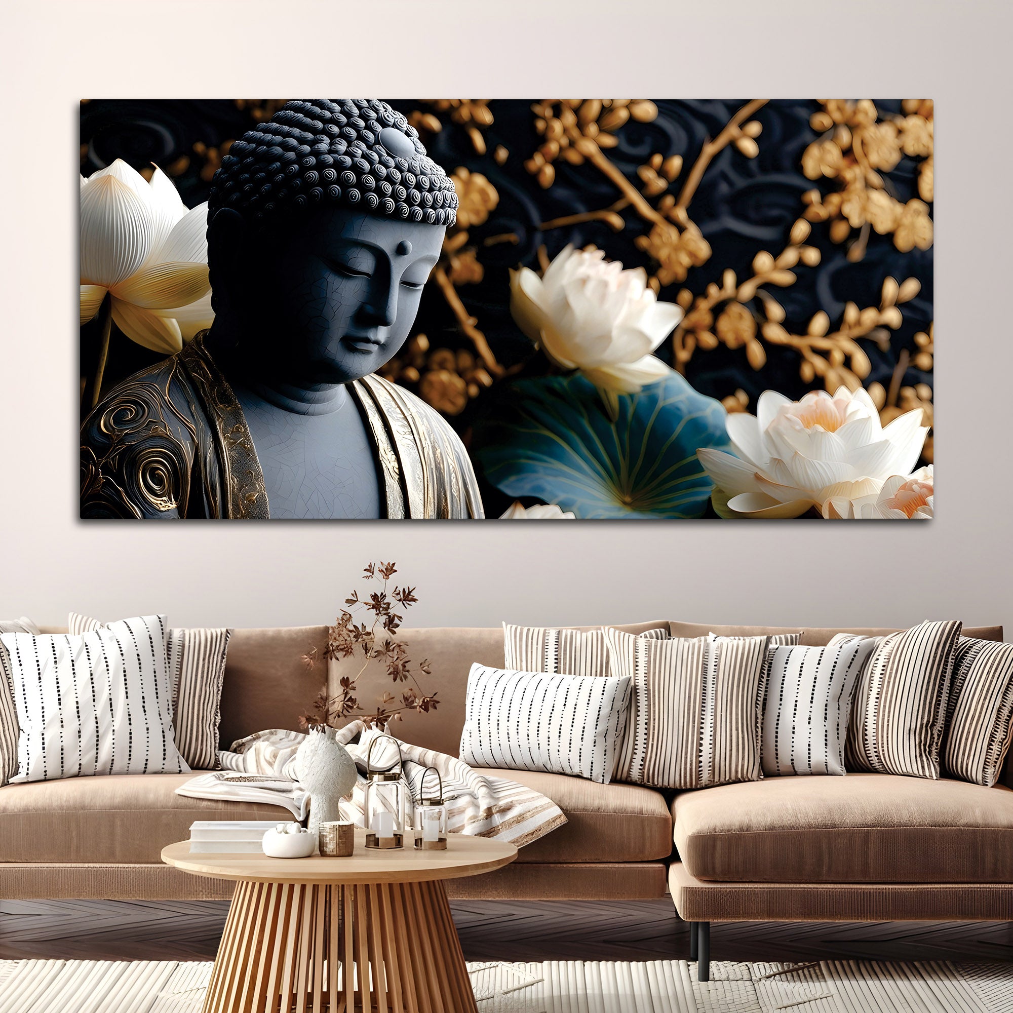 Buddha Face Painting for Wall Decoration