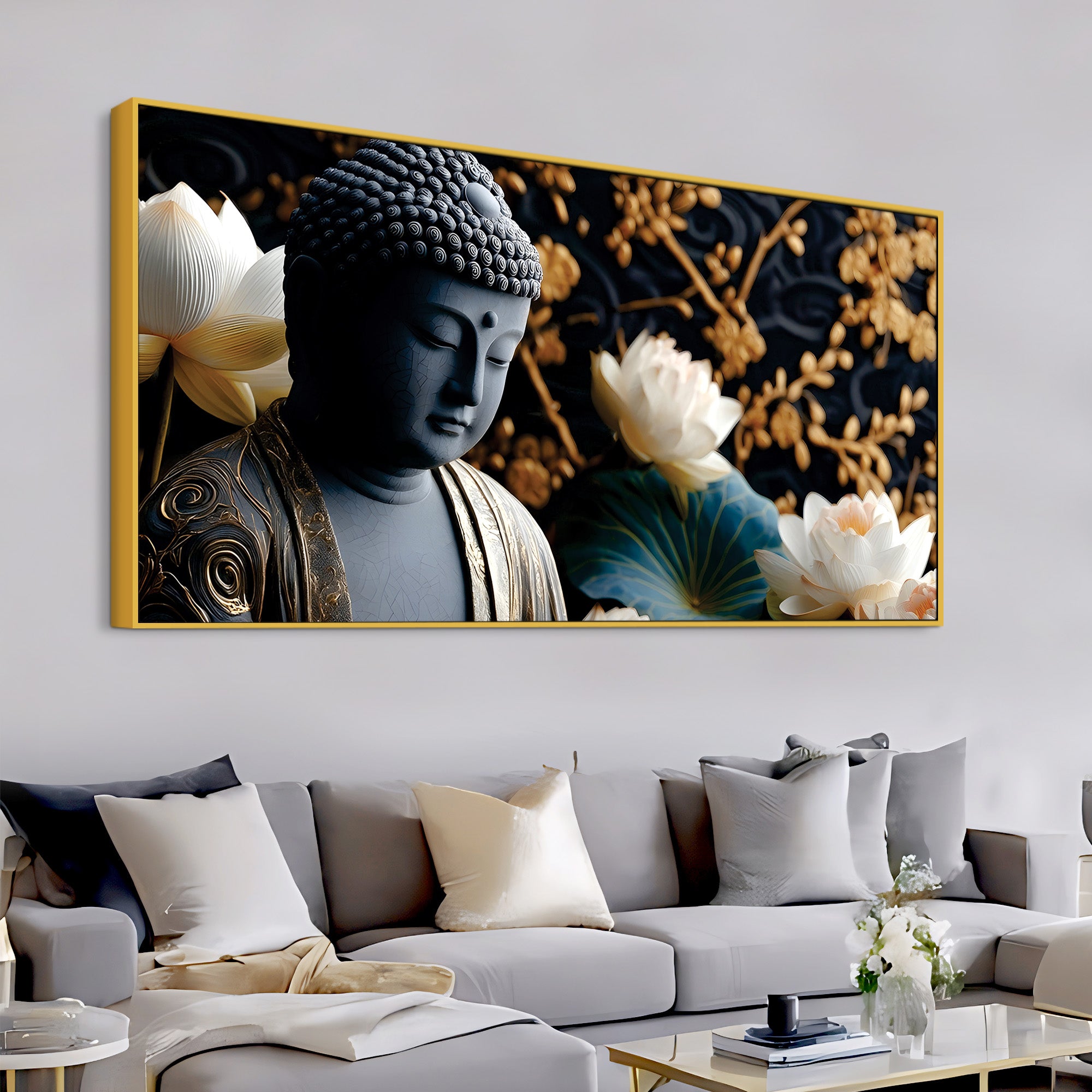 Buddha Face Painting for Wall Decoration