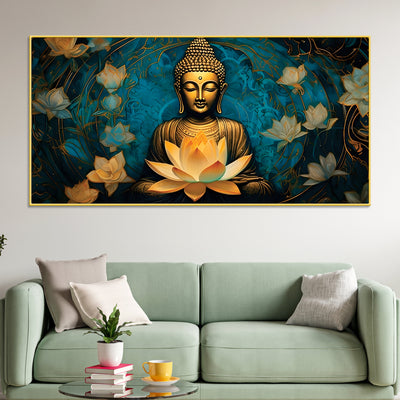 buddha-face-wall-painting-modern-spiritual-home-decor