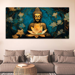 Buddha Face Wall Painting – Modern Spiritual Home Decor