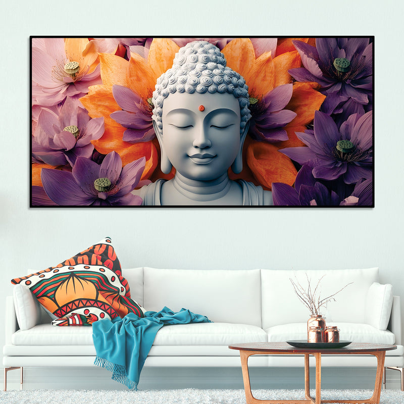 buddha-head-wall-painting-luxury-living-room-decor