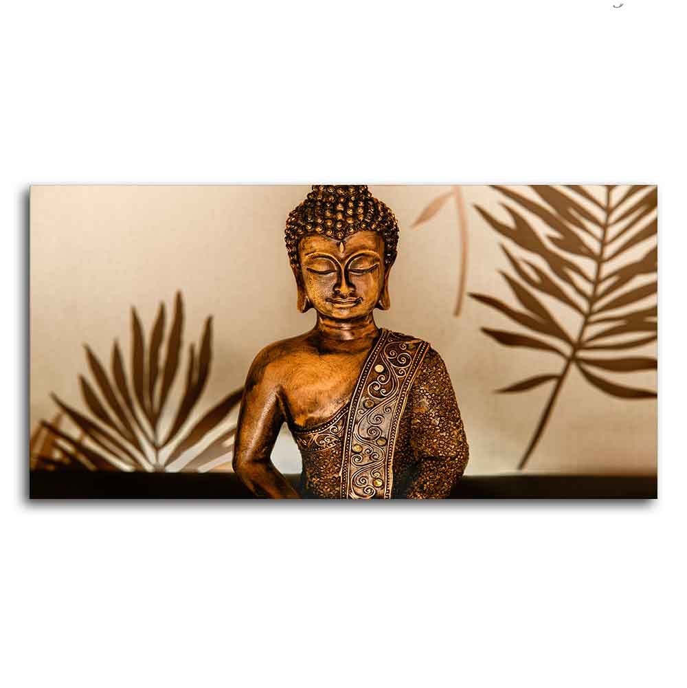 Buddha in Lotus Position with Serene Smile Wall Painting