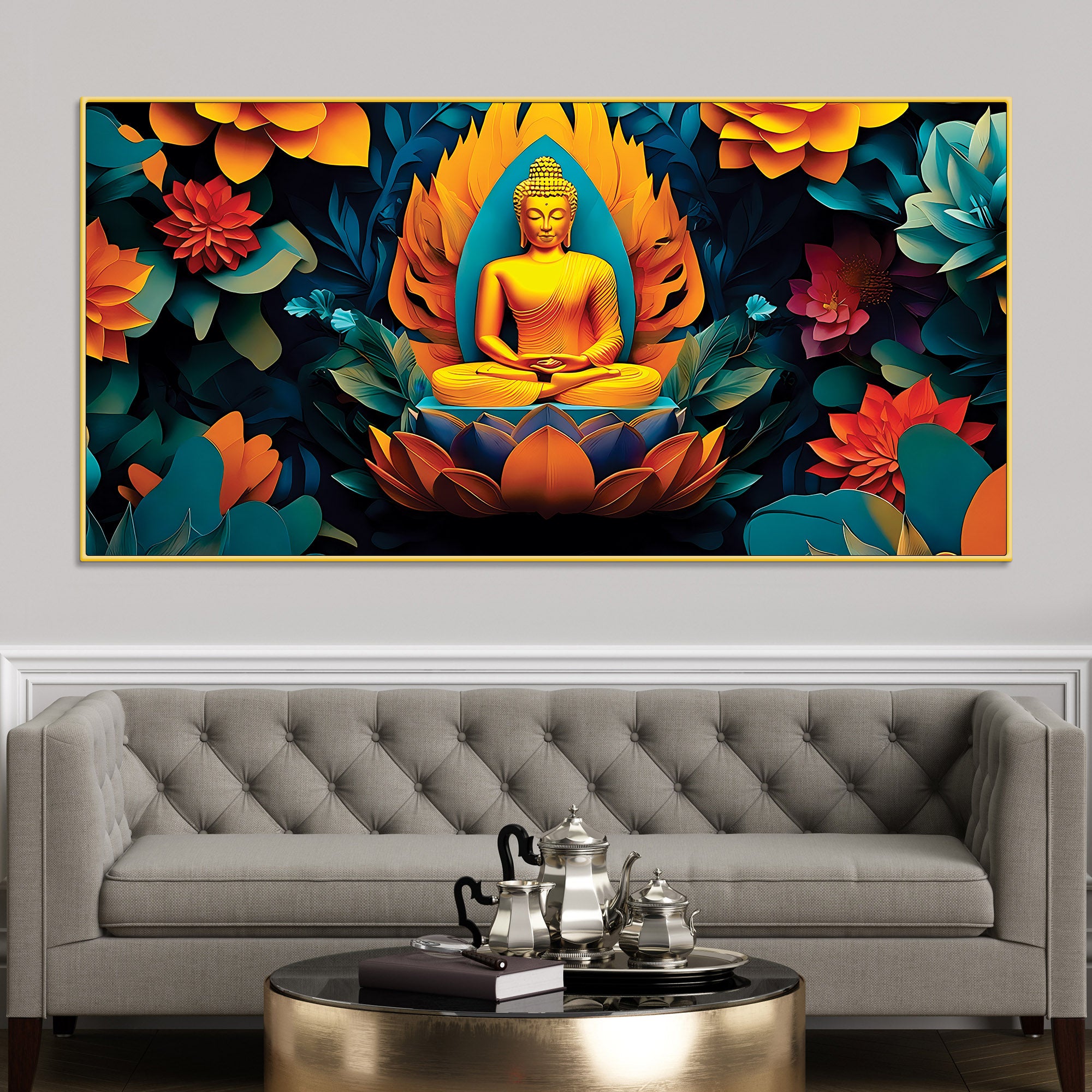 Buddha Inspiration Painting for Interior Walls