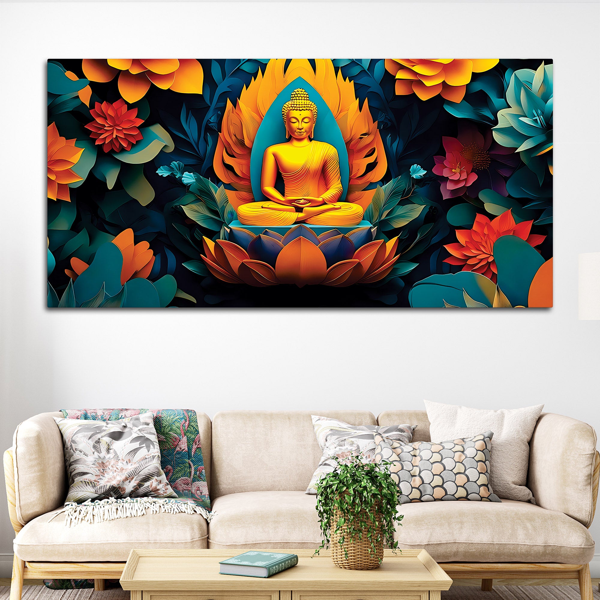 Buddha Inspiration Painting for Interior Walls