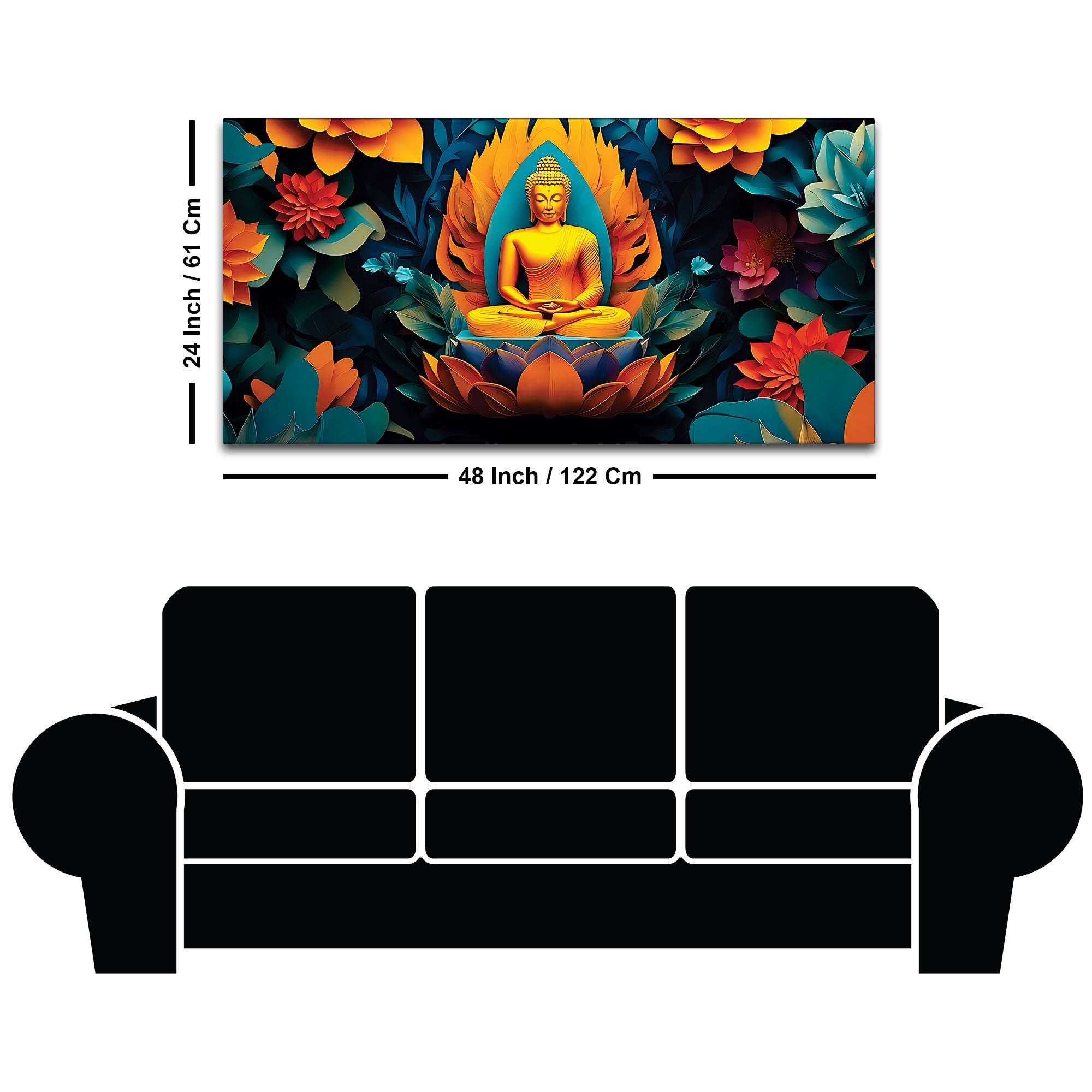 Buddha Inspiration Painting for Interior Walls