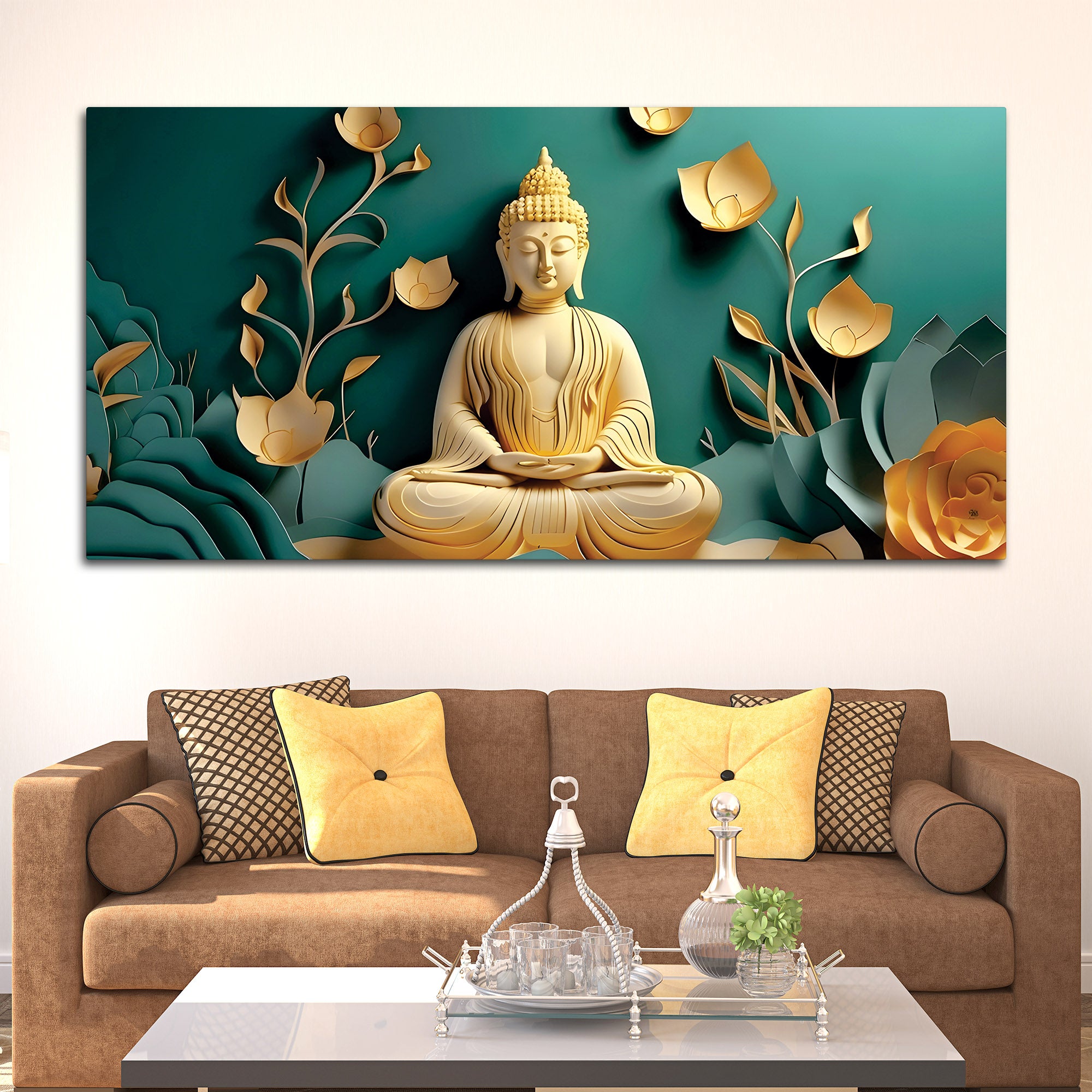 Buddha Wall Painting – Luxury Spiritual Decor