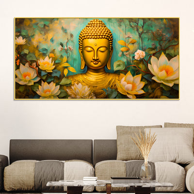 buddha-lotus-wall-painting-for-meditation-space