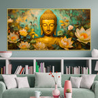 Buddha Lotus Wall Painting for Meditation Space