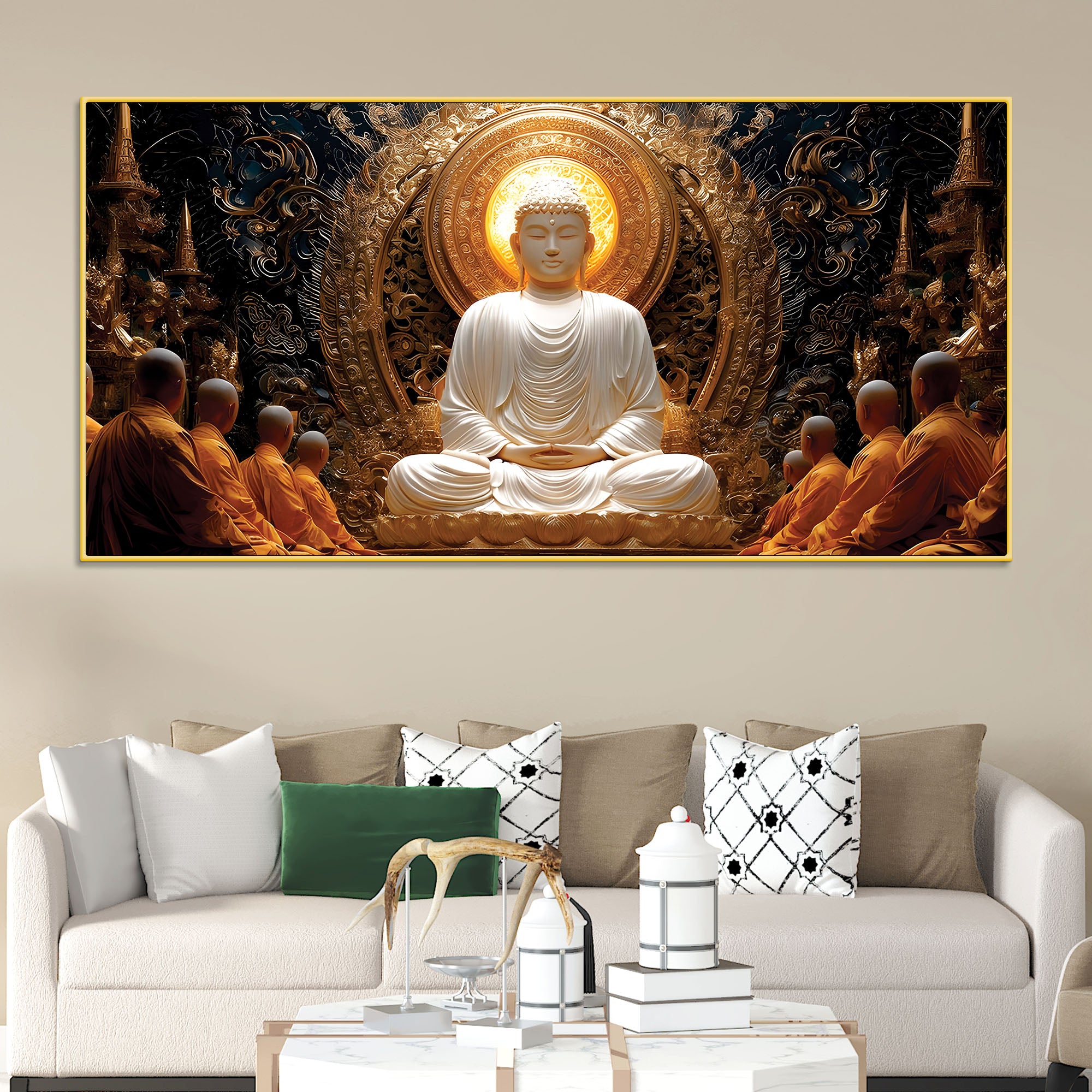 Buddha Meditation Canvas Wall Art – Peaceful Home Decor