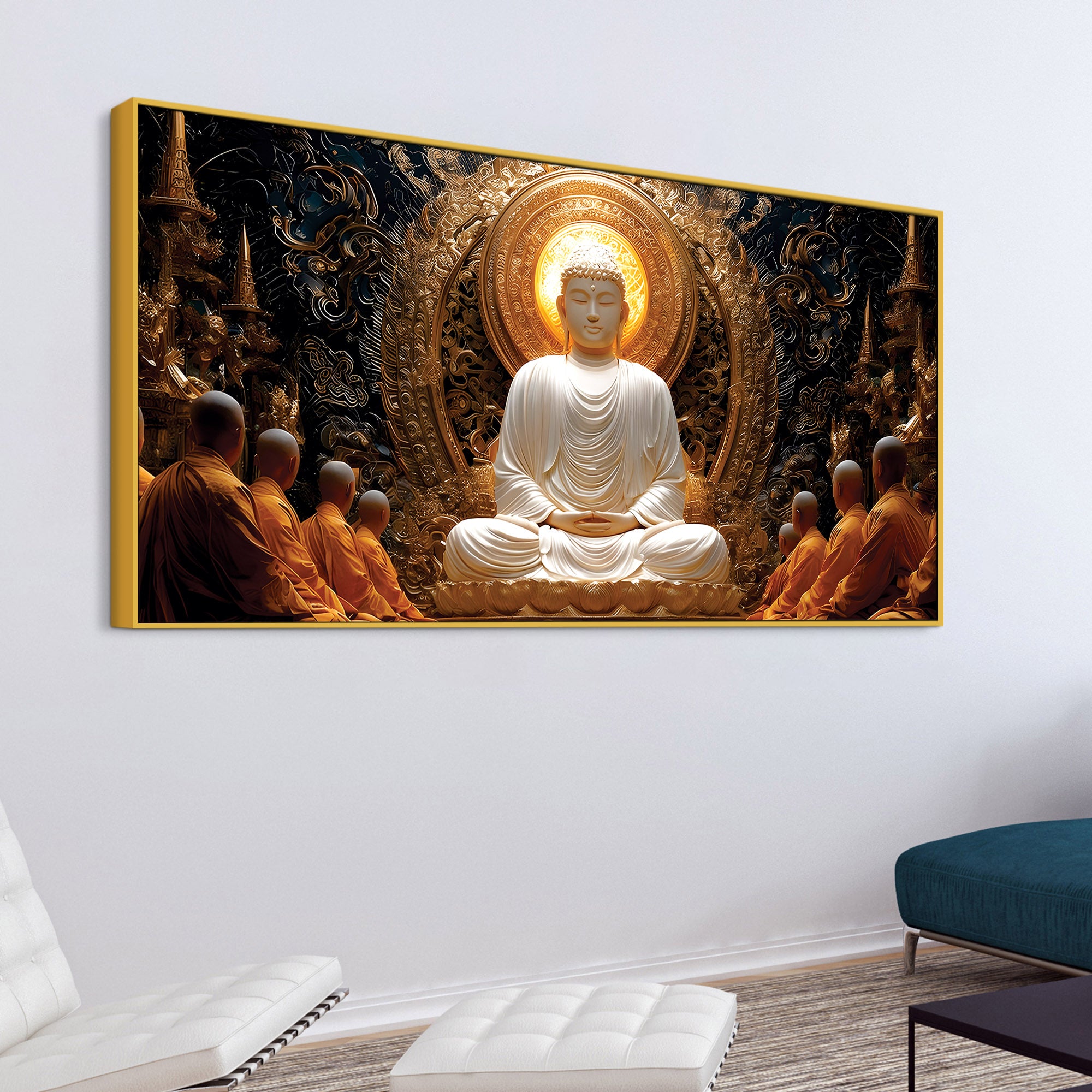 Buddha Meditation Canvas Wall Art – Peaceful Home Decor
