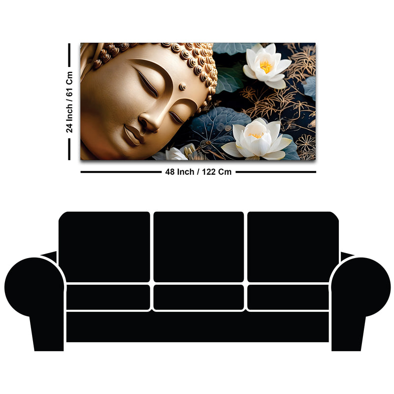 Buddha Floral Painting for Home Decoration