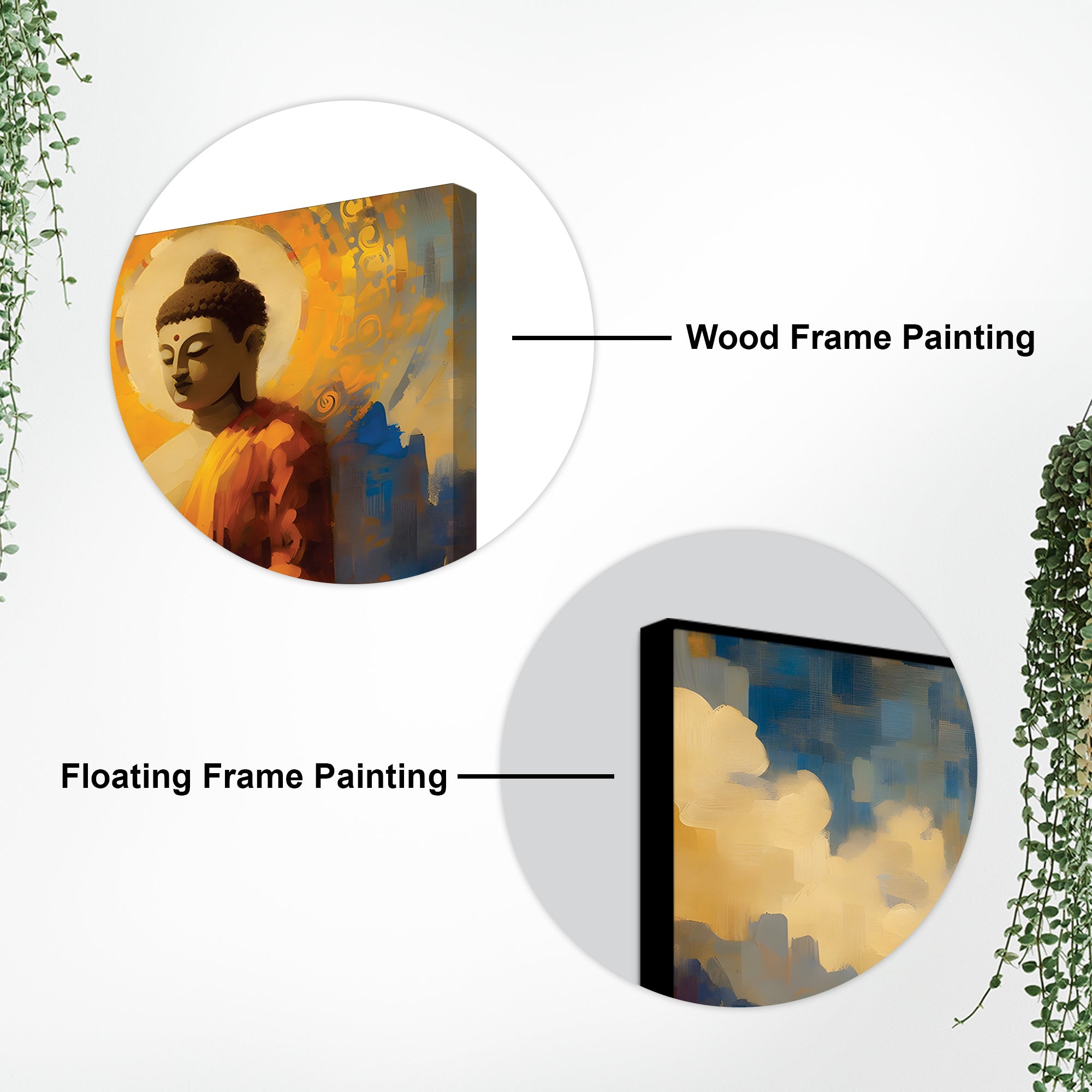 Buddha Meditation Wall Painting – Modern Luxury Decor