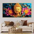 Buddha Peaceful Art Painting for Wall Decor