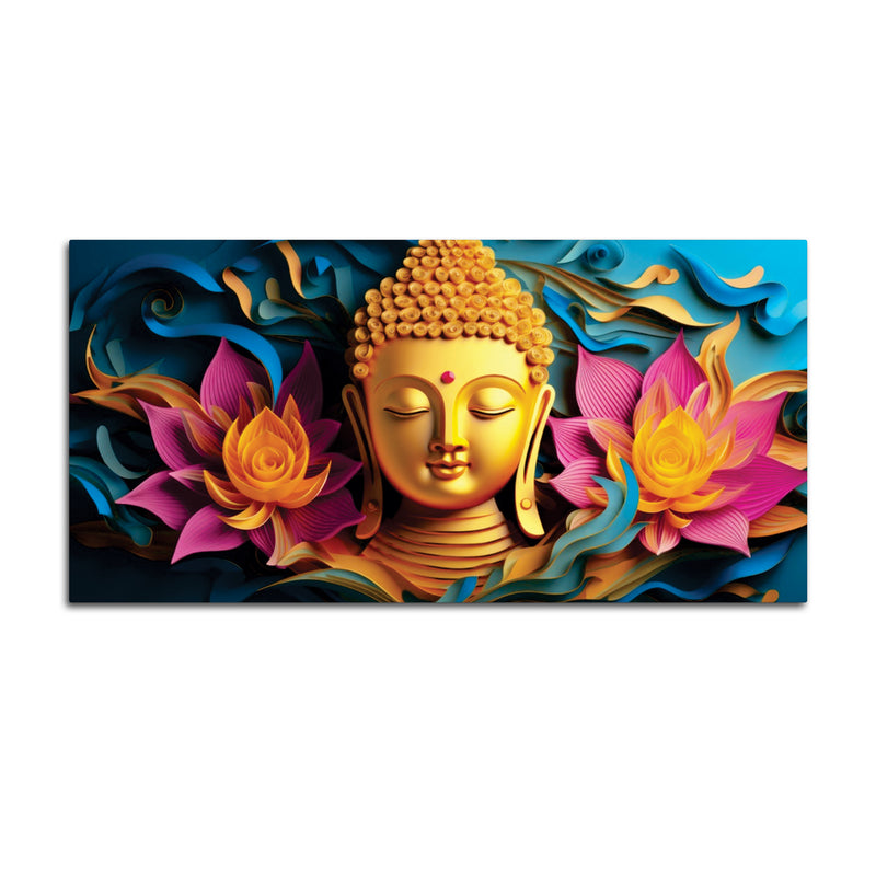 Buddha Peaceful Art Painting for Wall Decor