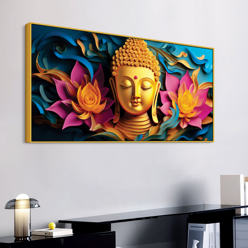 Buddha Peaceful Art Painting for Wall Decor