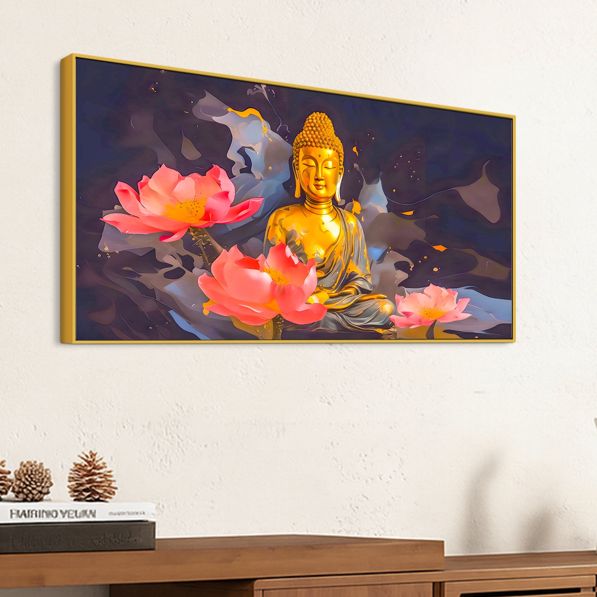 Buddha Positive Energy Wall Painting for Peaceful Living Space