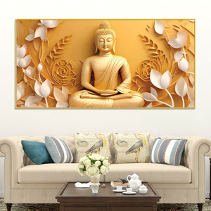 Buddha Room Decor Canvas Painting – Modern Spiritual Artwork