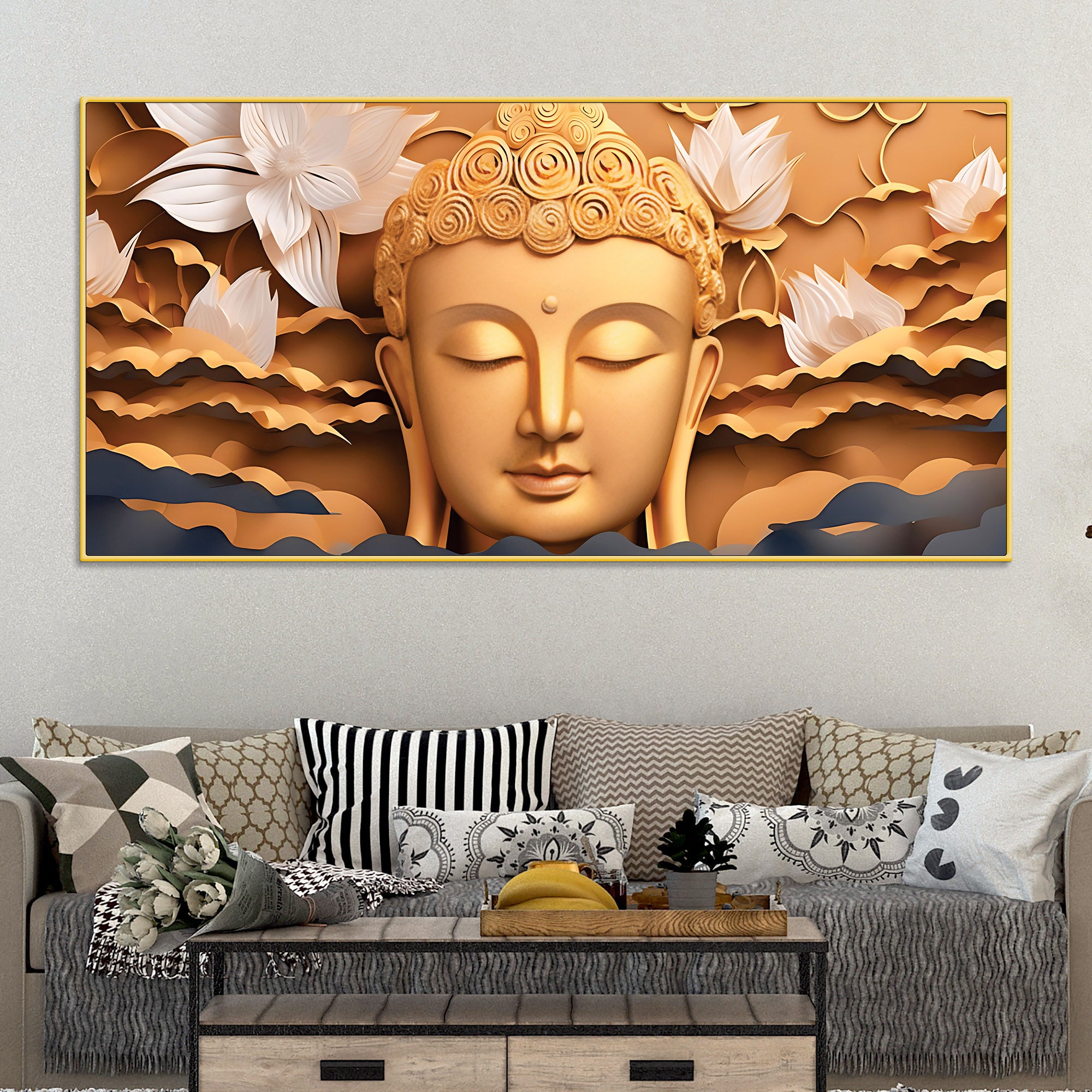 Buddha Sacred Calm Art Painting for Decor