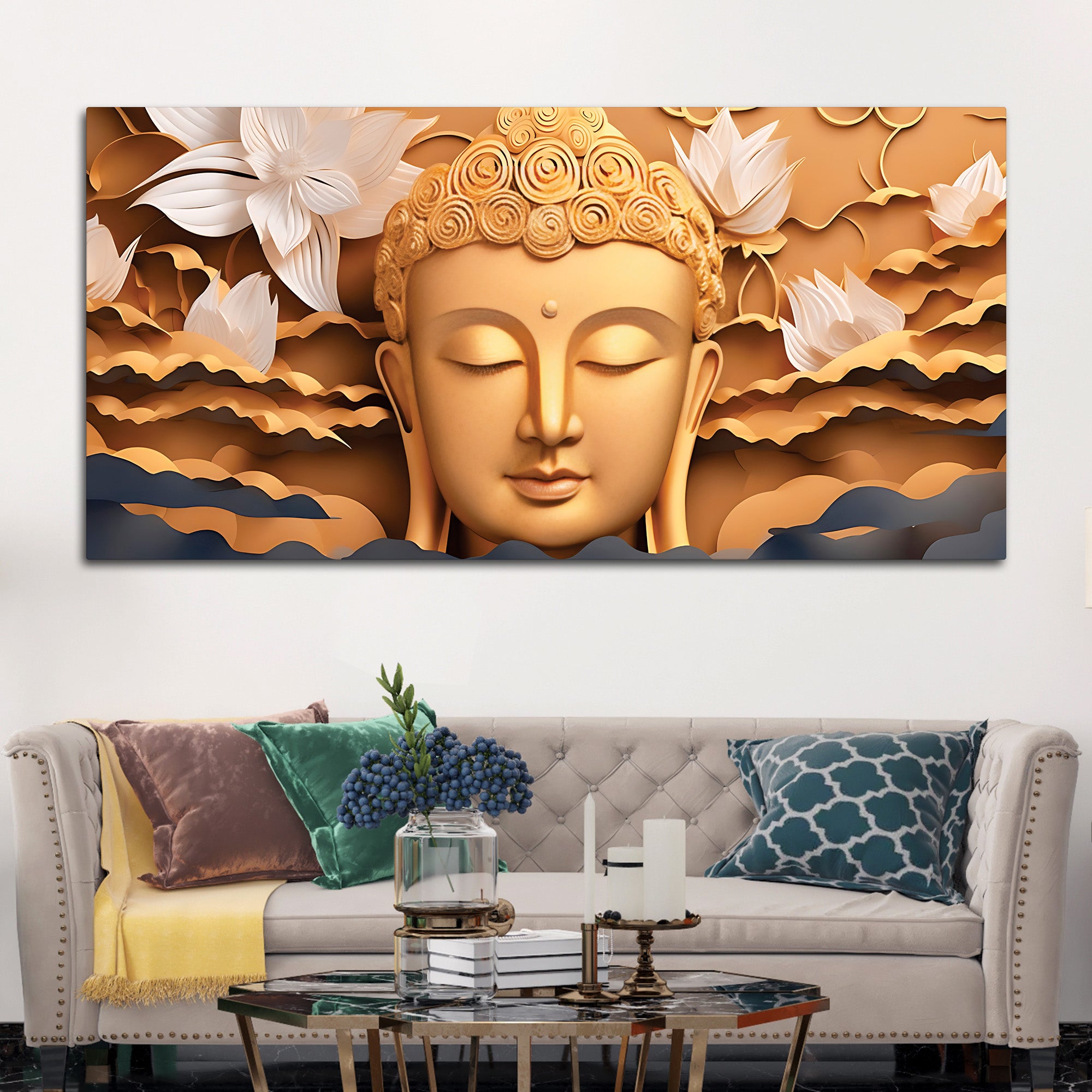 Buddha Sacred Calm Art Painting for Decor