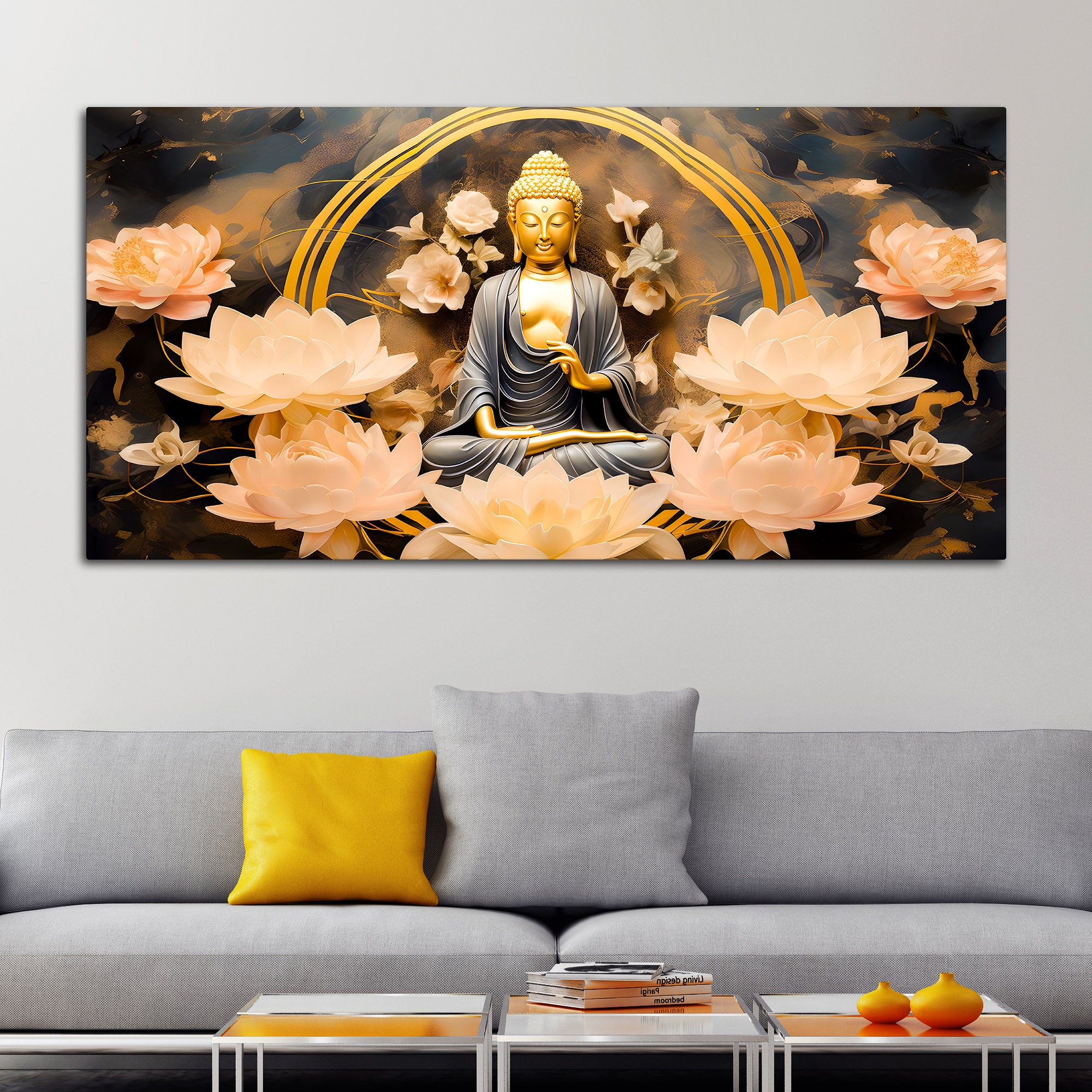 Buddha Serenity Canvas Wall Painting for Living Room & Office