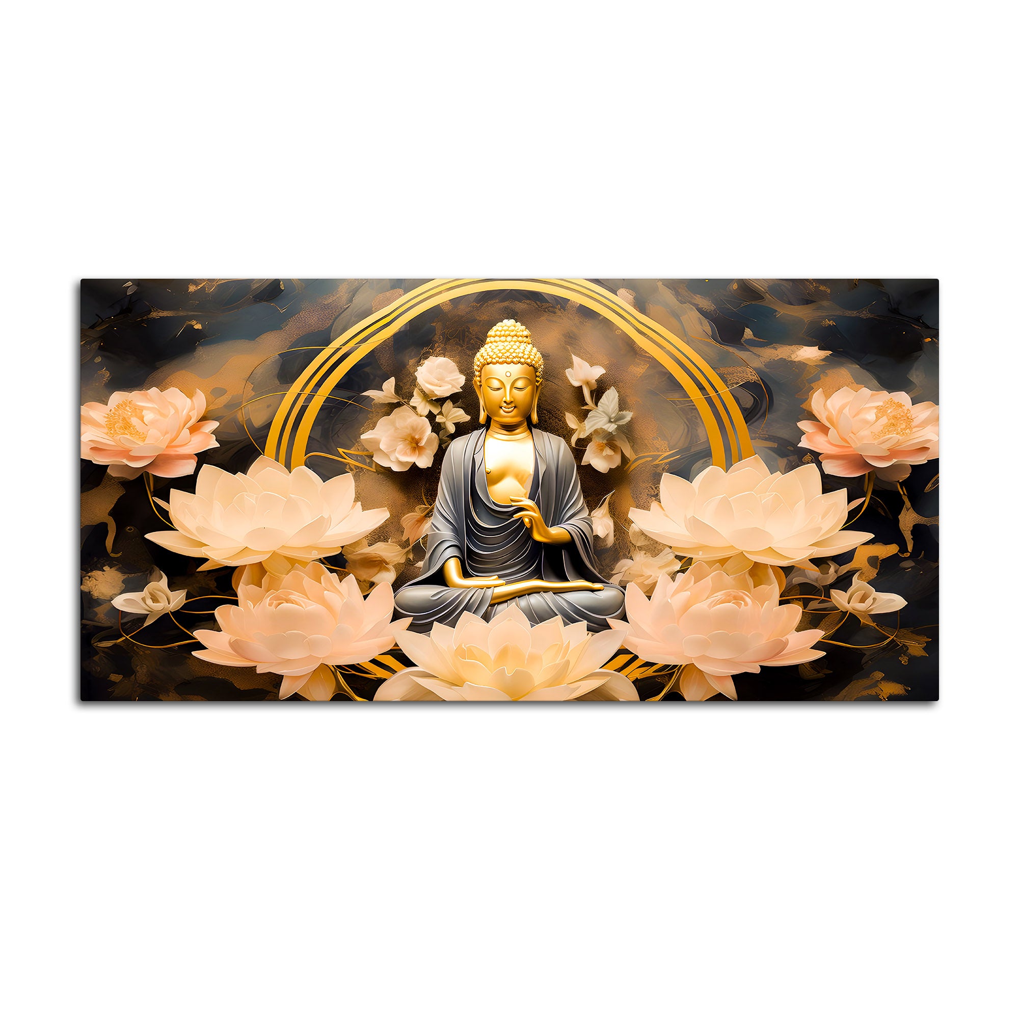 Buddha Serenity Canvas Wall Painting for Living Room & Office