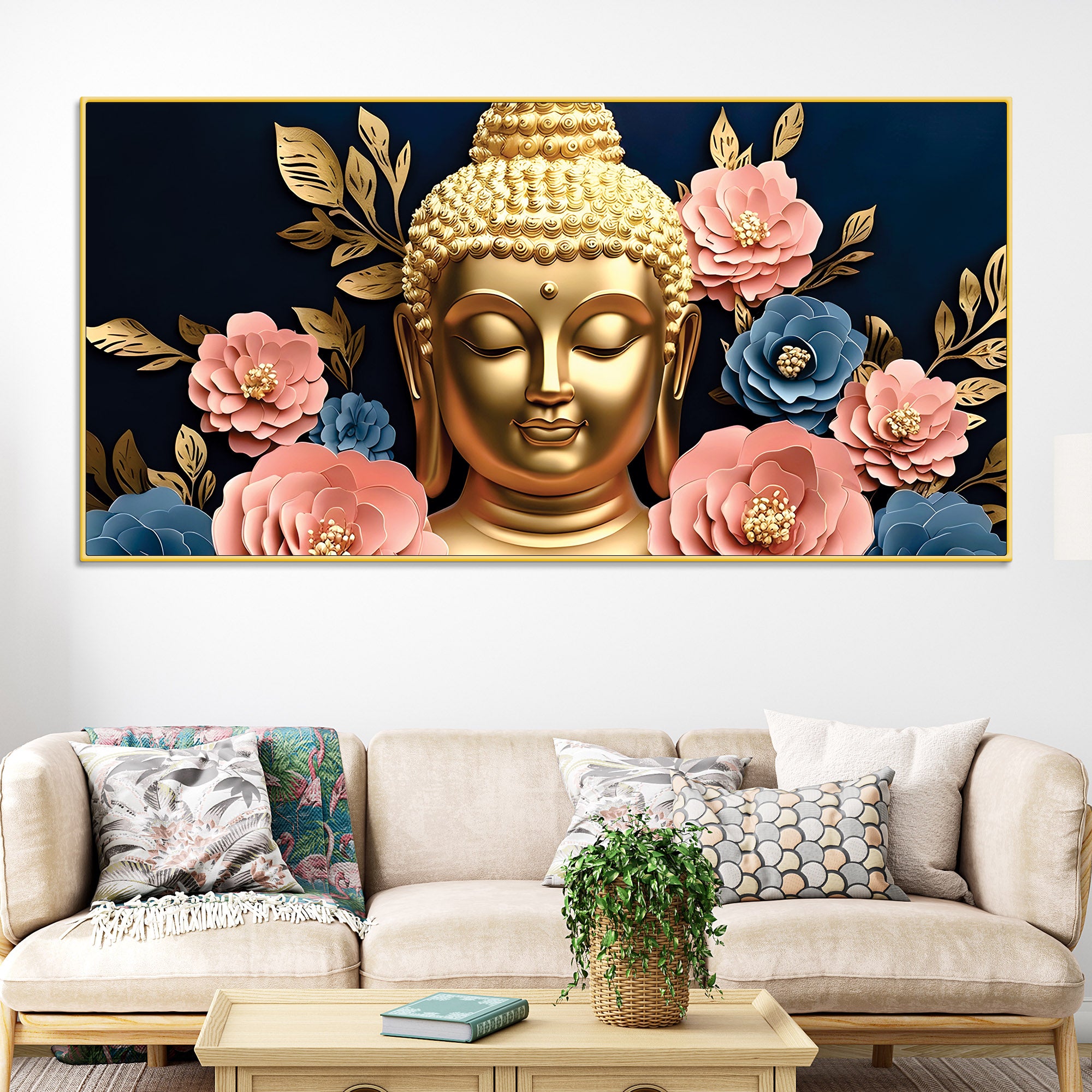 Buddha Silence Painting for Peaceful Homes