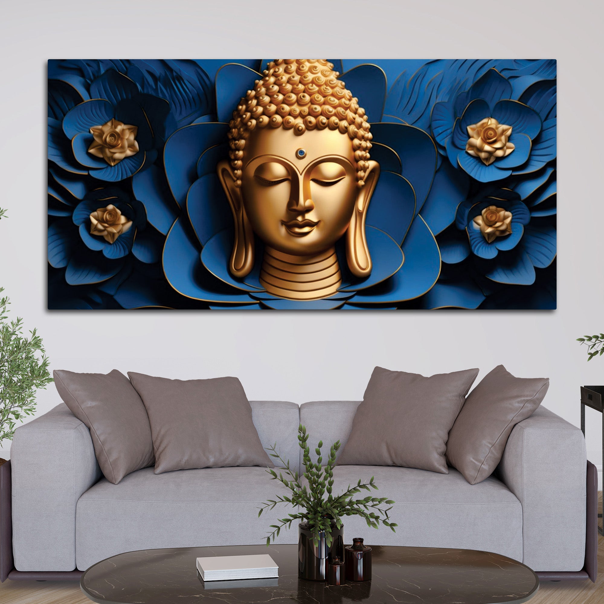 Buddha Spiritual Focus Painting for Walls