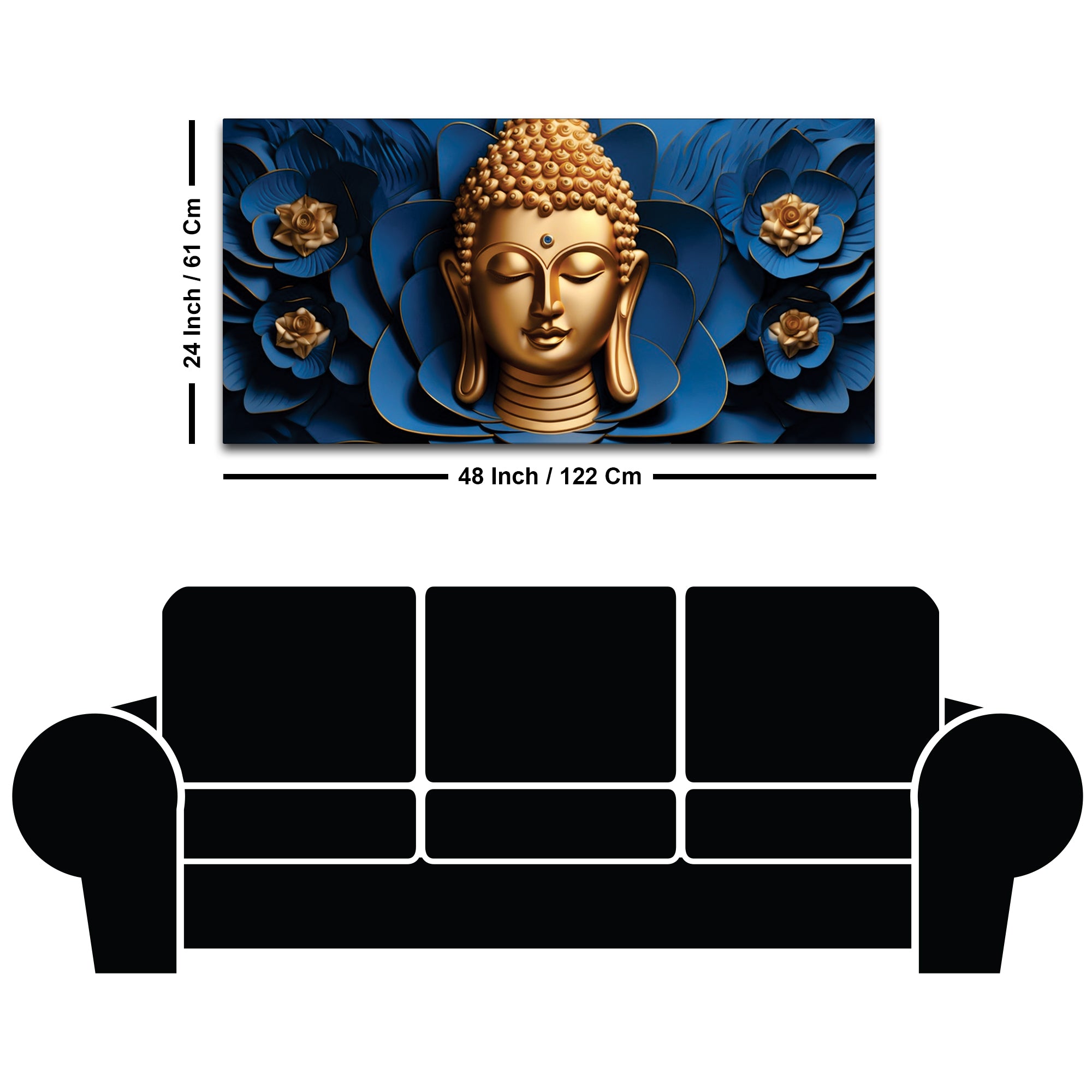 Buddha Spiritual Focus Painting for Walls