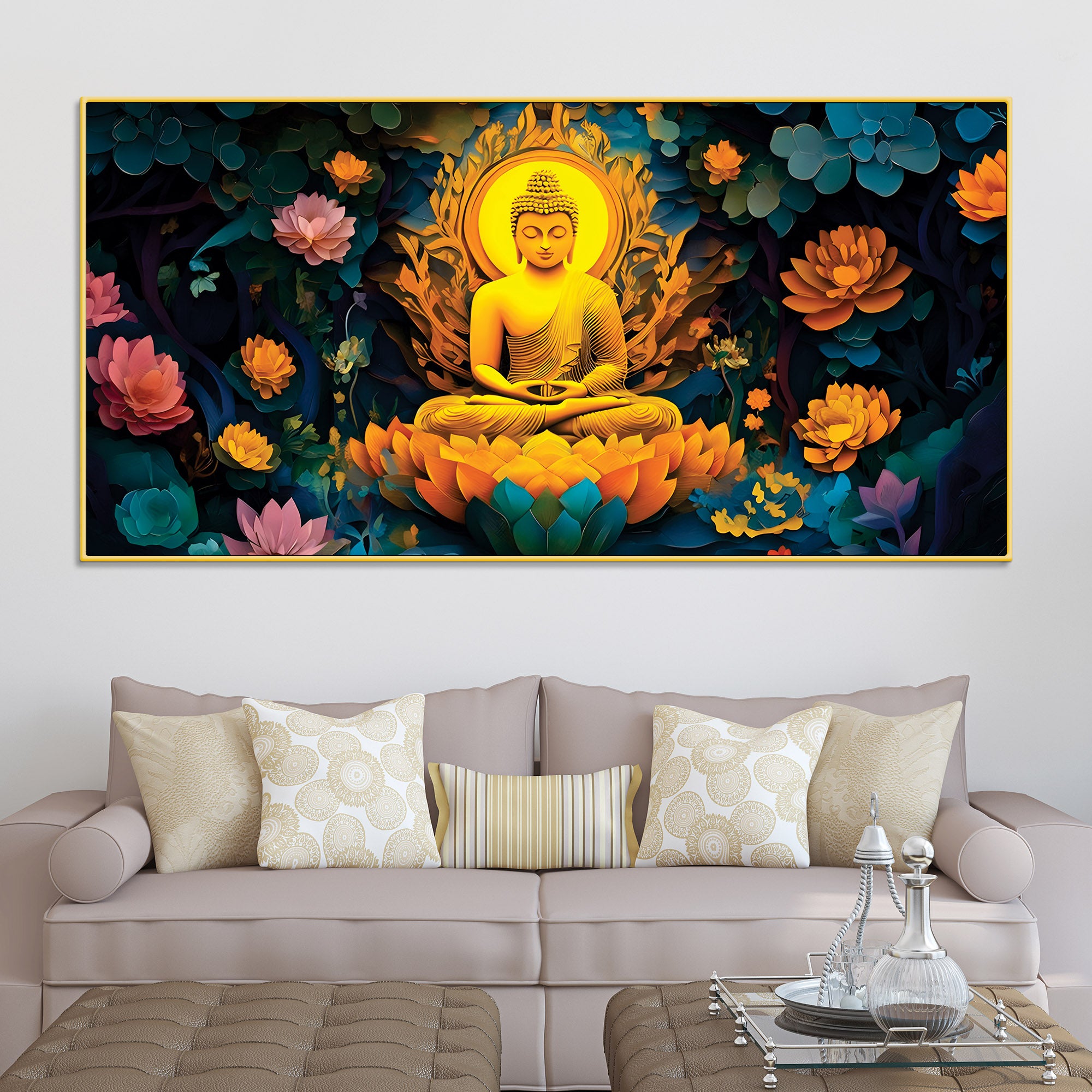 Buddha Still Mind Painting for Decor