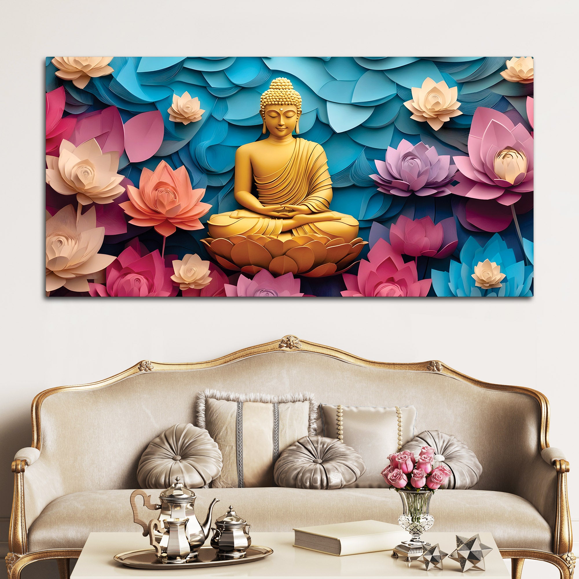 Buddha Stillness Painting for Wall Display