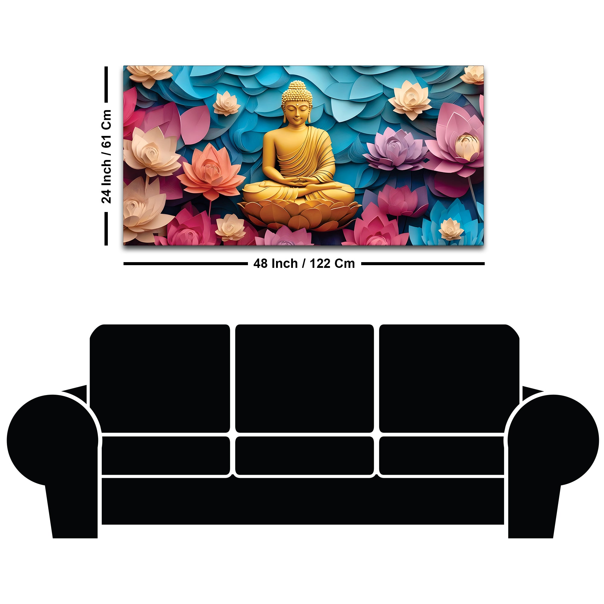 Buddha Stillness Painting for Wall Display