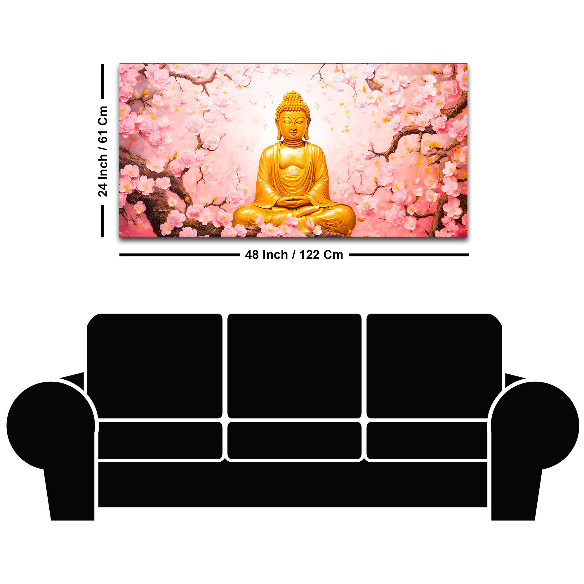 Buddha Wall Art Canvas Painting for Spiritual Décor