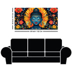 Buddha Wall Art with Floral Design – Peaceful Canvas Painting