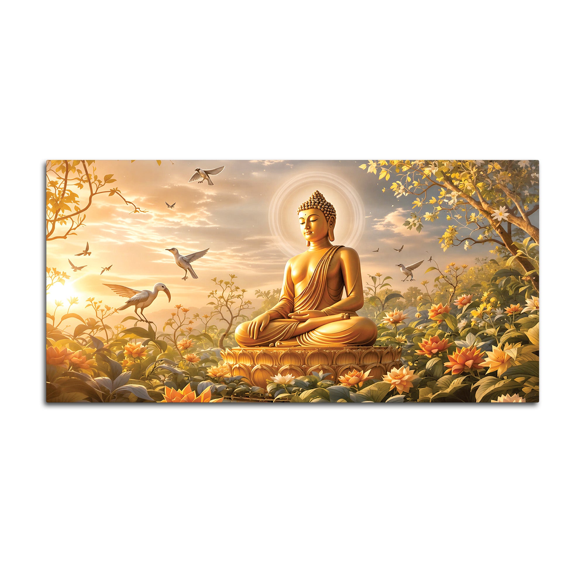 Buddha Wall Painting Decor for Calm Living Spaces