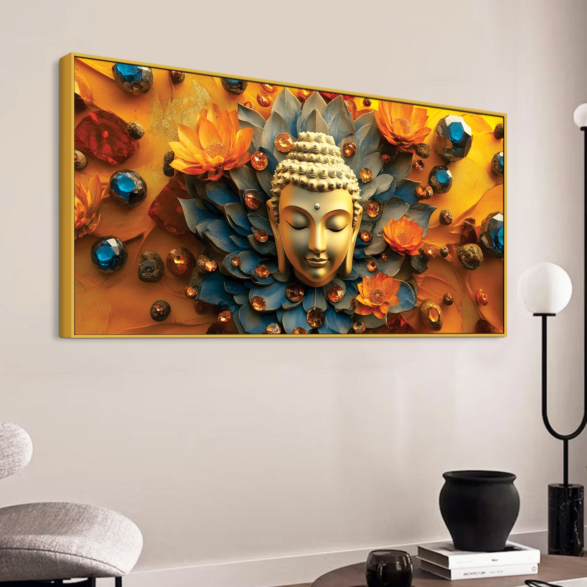 Buddha Wall Painting Decor for Elegant Interiors